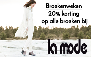 Nu 20% korting op alle broeken tijdens de broekenweken bij La Mode